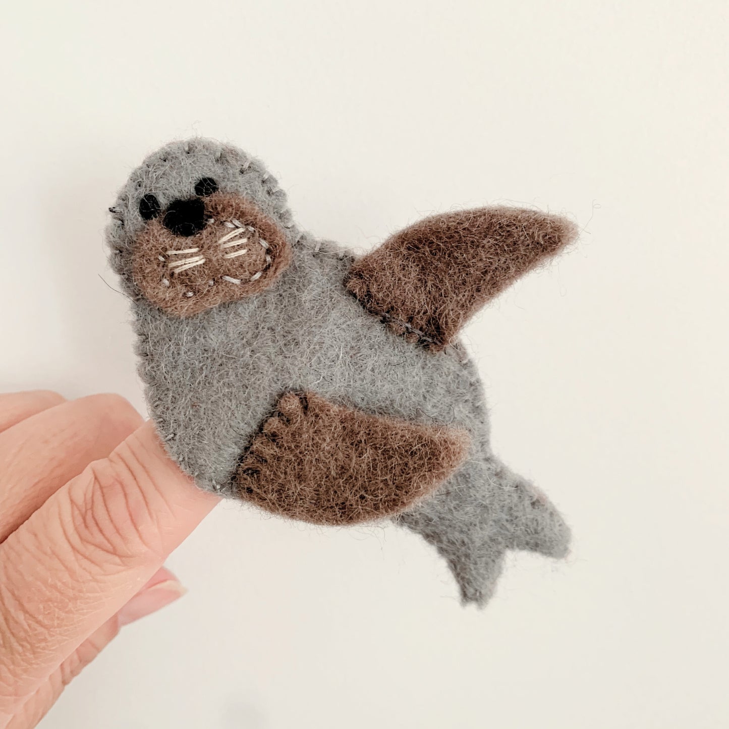 Fur Seal Felt Finger Puppet - Australian Sea Creatures