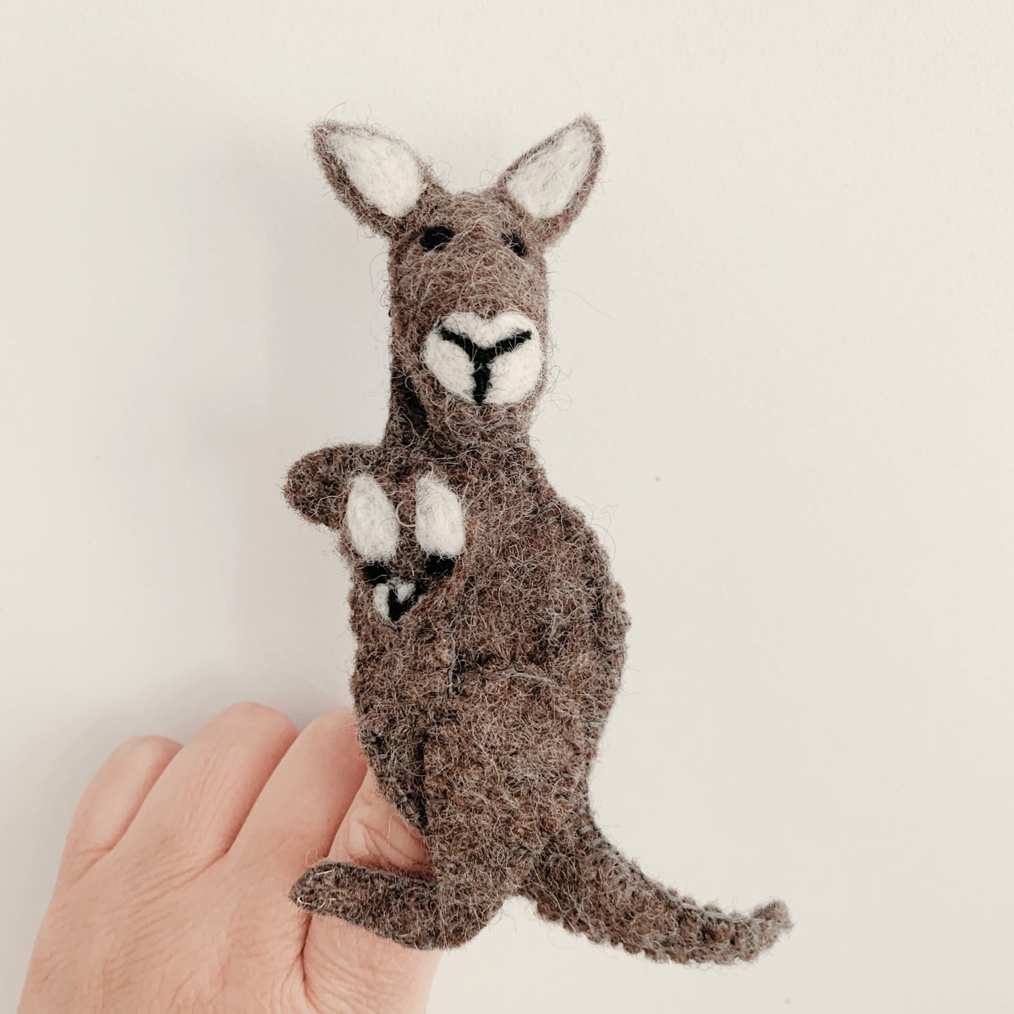 Kangaroo Felt Finger Puppet - Australian Animal