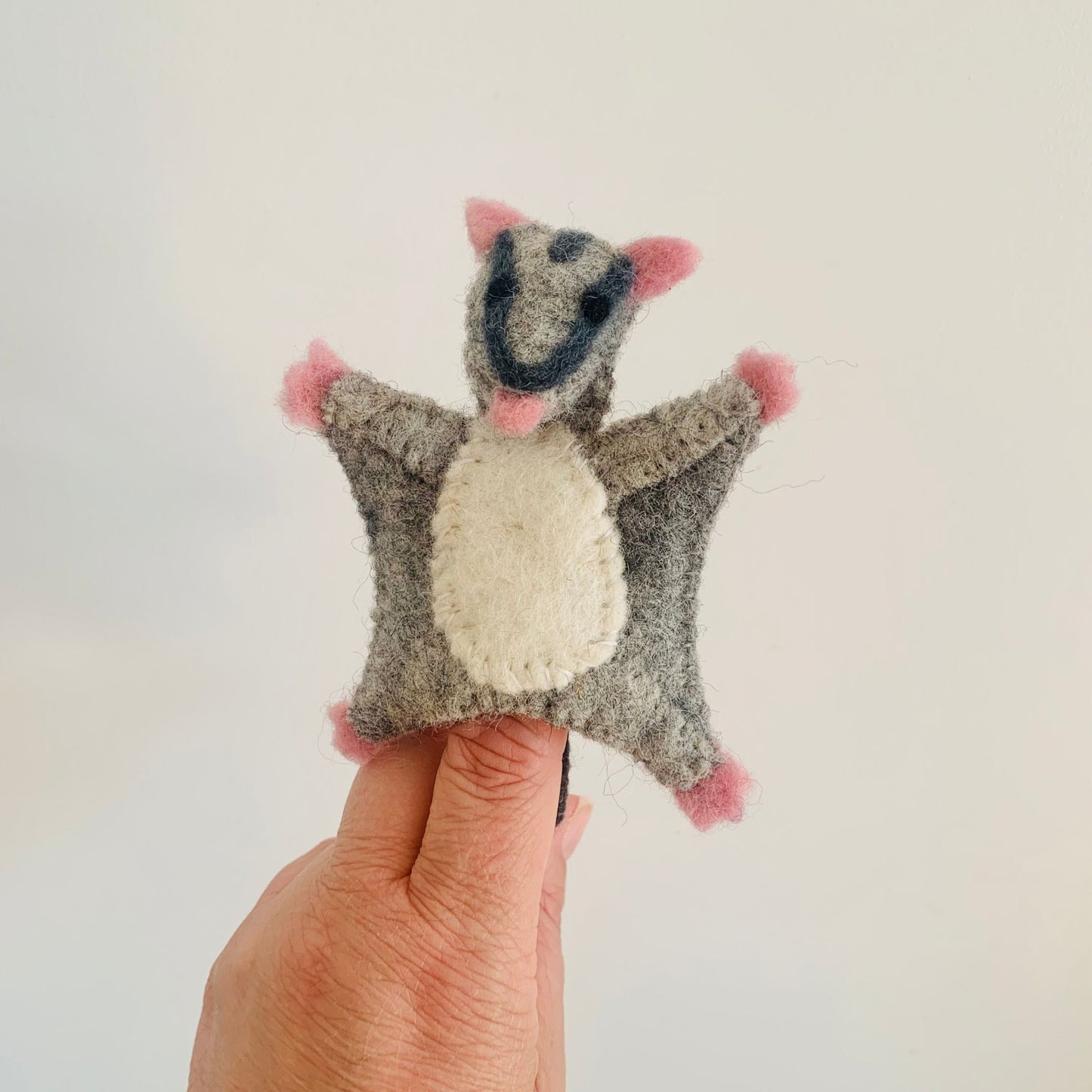 Sugar Glider Felt Finger Puppet - Australian Animal