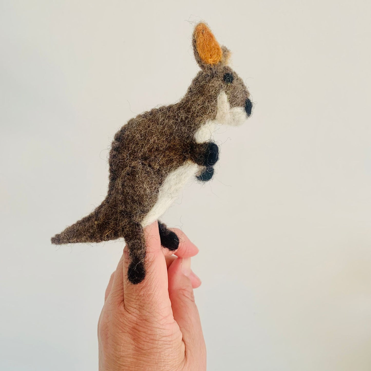 Wallaby Felt Finger Puppet - Australian Animal