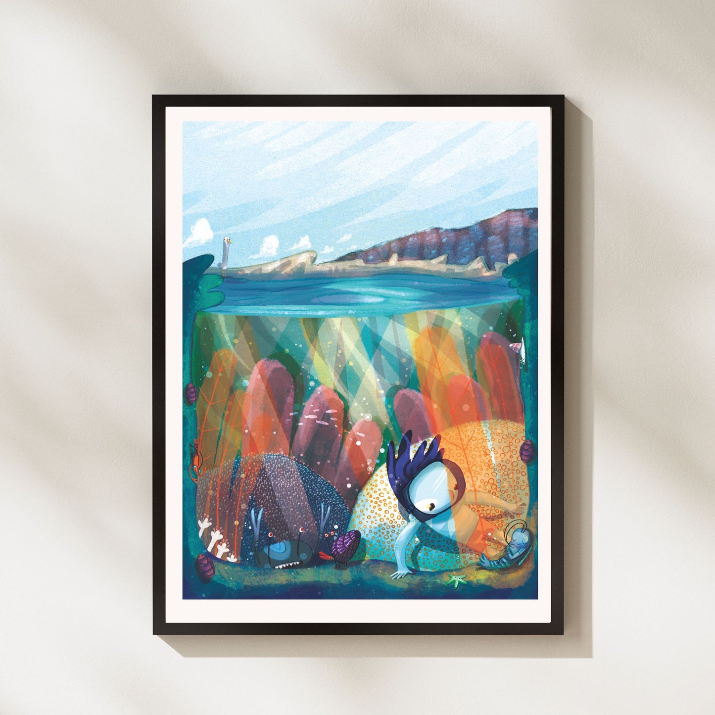 A Day at the Rockpools Giclée Print