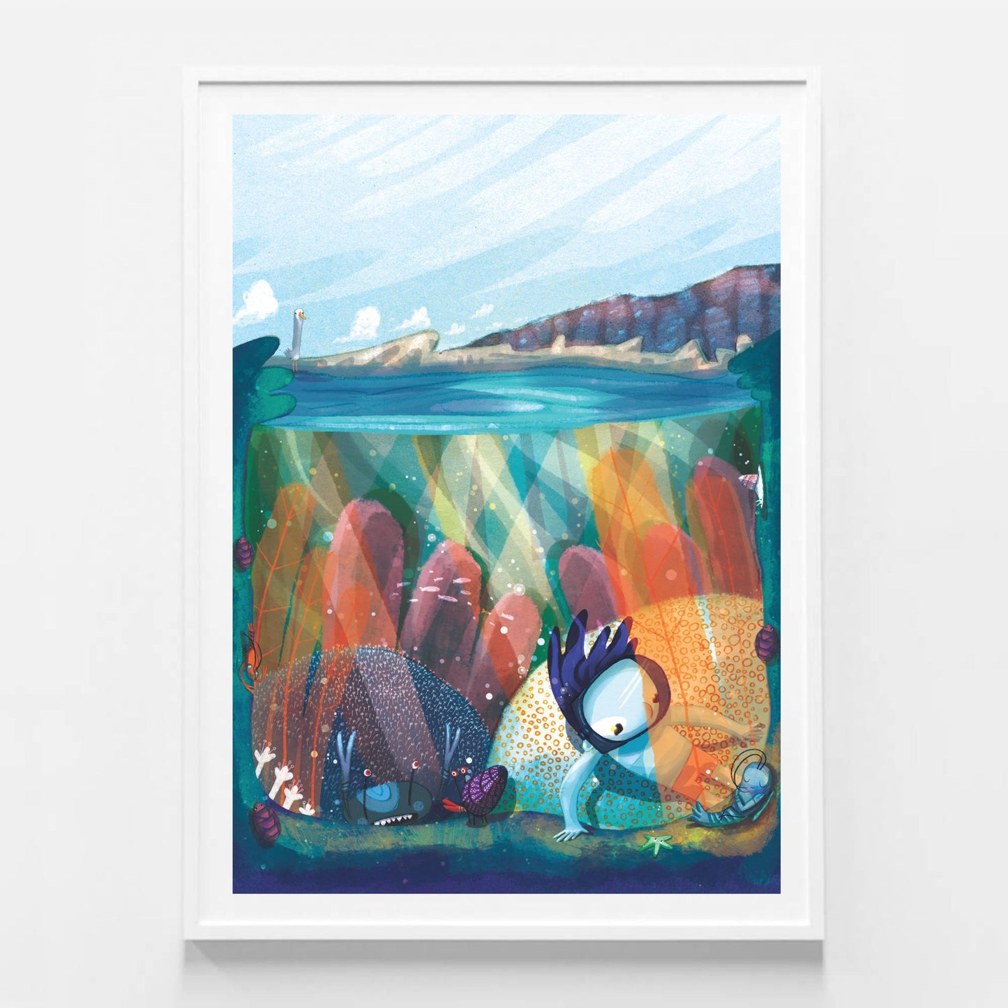 A Day at the Rockpools Giclée Print
